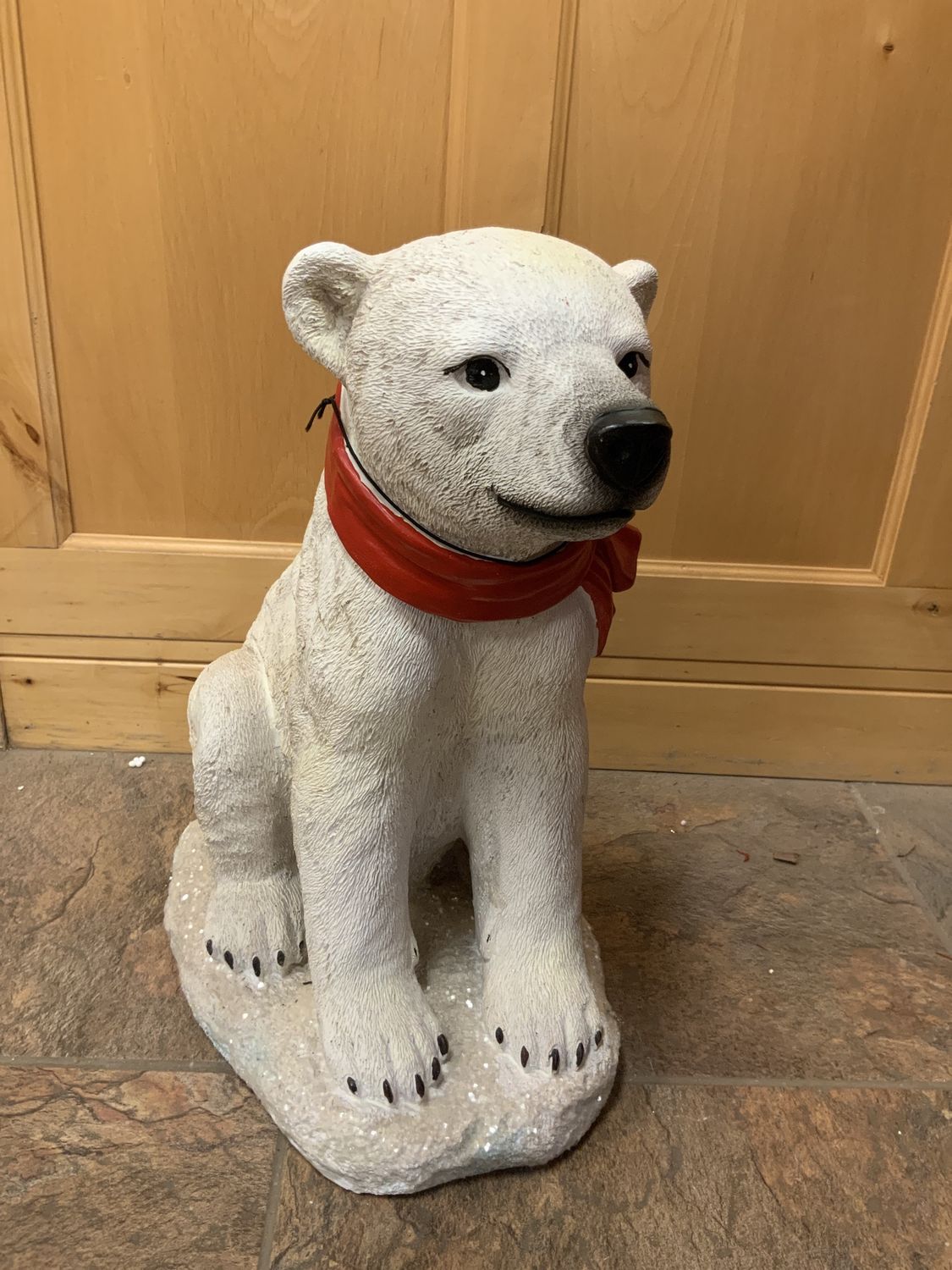 Baby Polar Bear, Sitting 16" outdoor