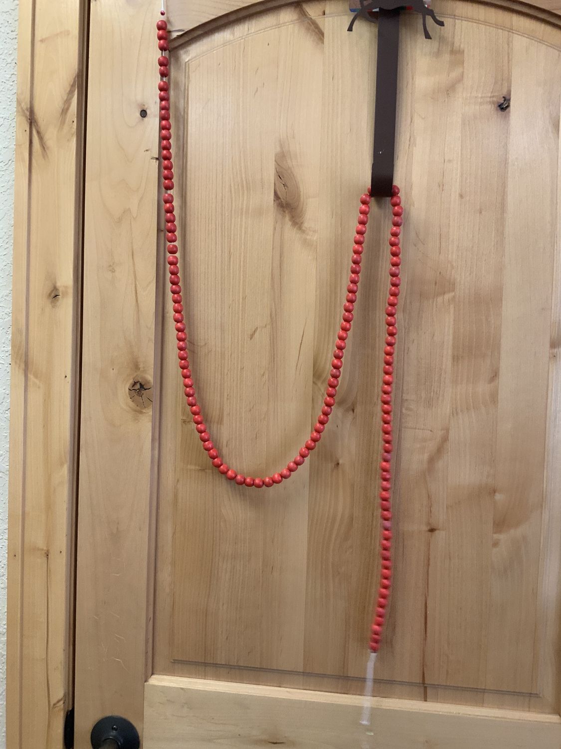 Garland, Wood Bead 72" red