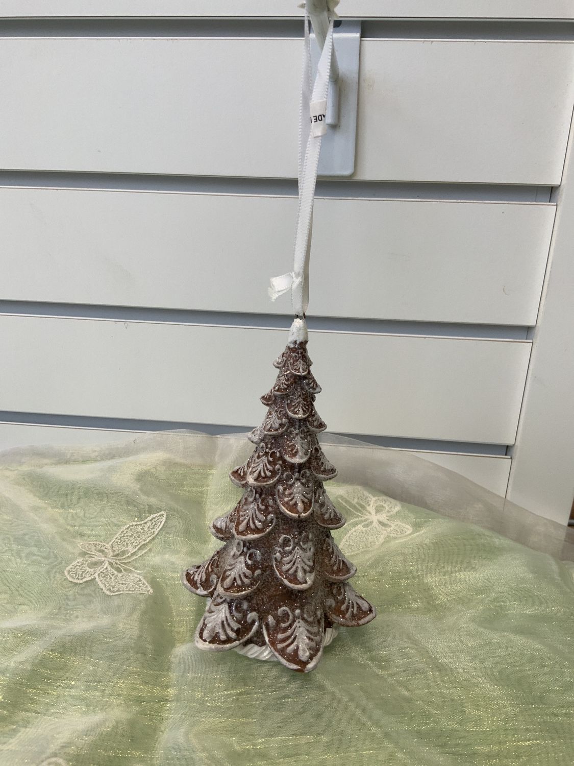 Ornament, gingerbread tree 5.5" Brown