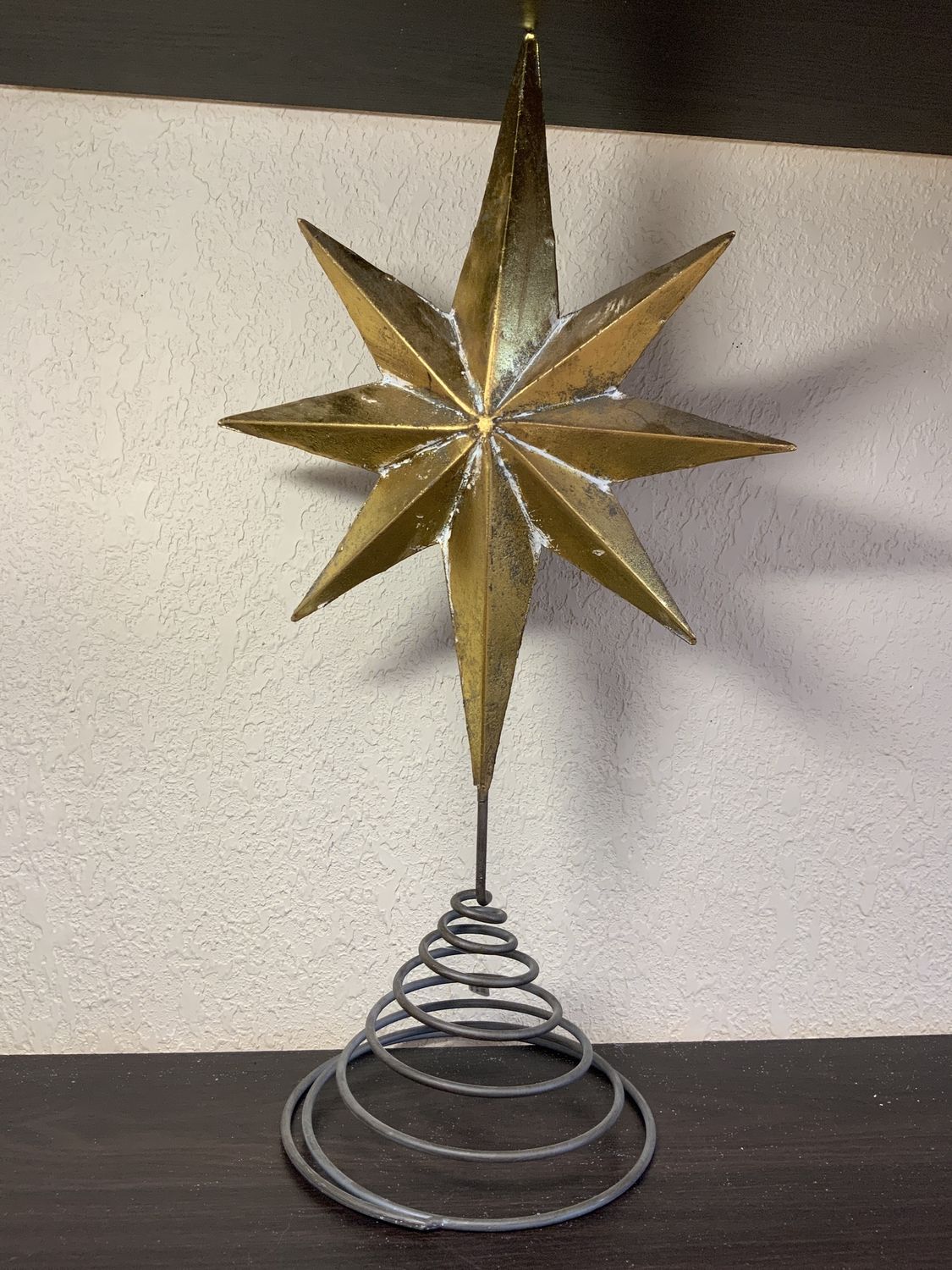 Tree Topper, Gold Star spring base