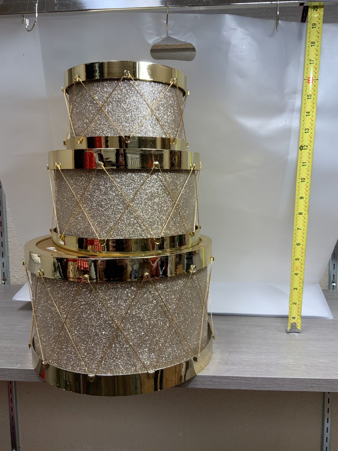 Drums, Gold Glitter 3 sizes