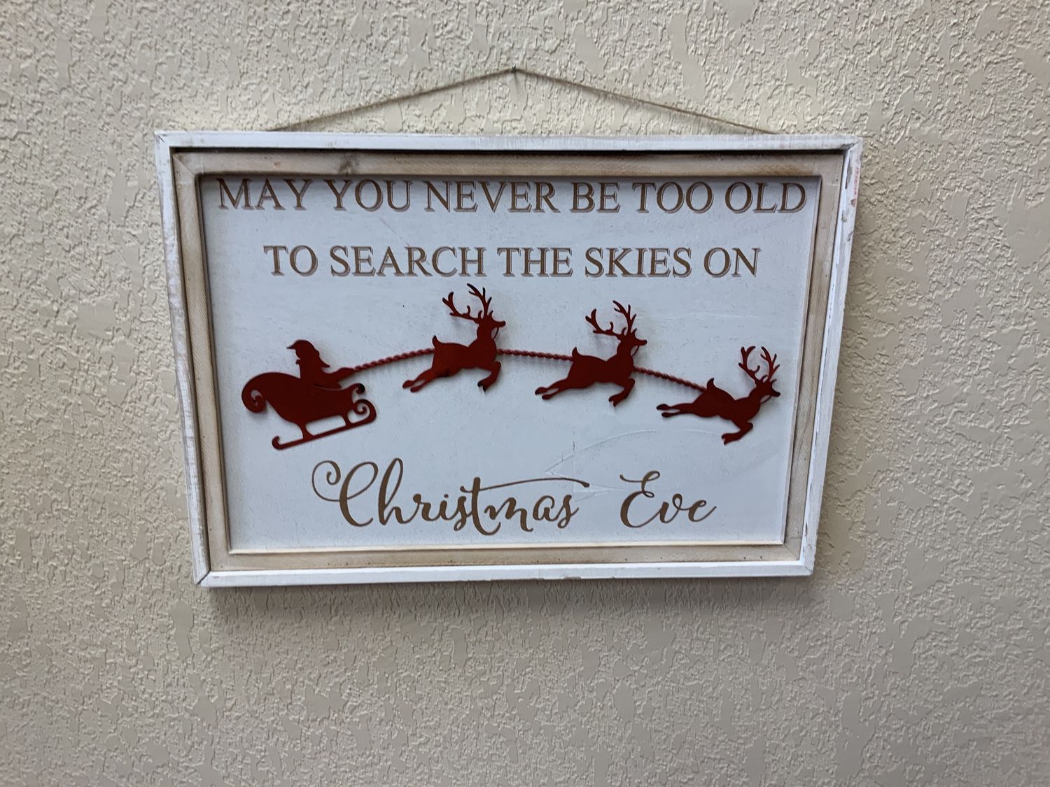 Framed, Xmas Eve Skies white