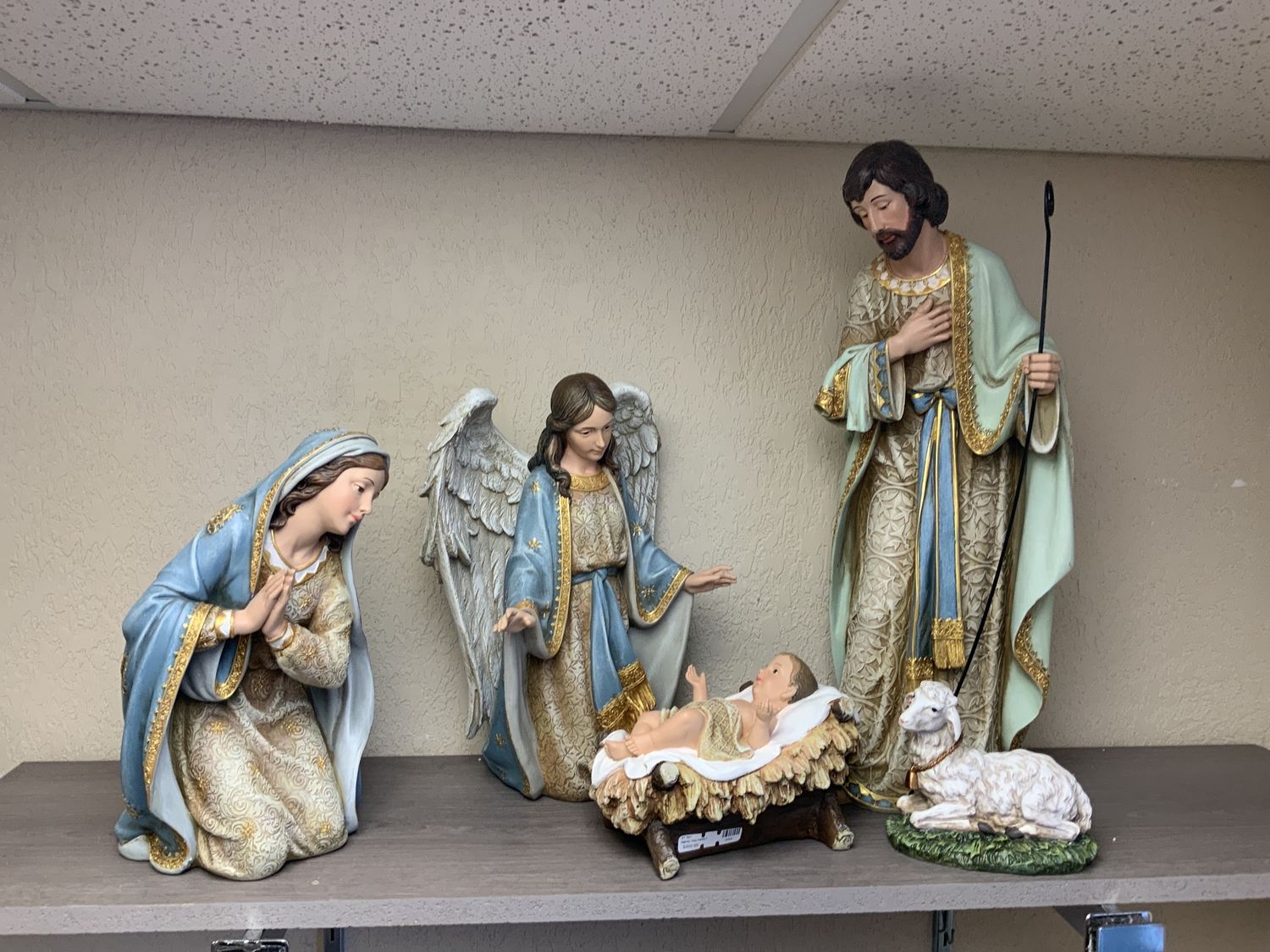 Nativity, Holy Family Ang/Lmb 21" 5pc