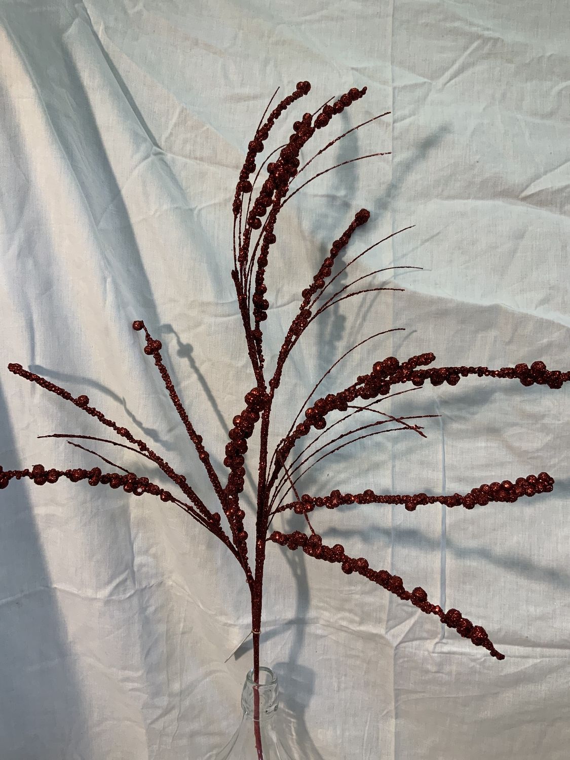 Spray, Twig Burg Berry Gltr 36&quot; Burgnd