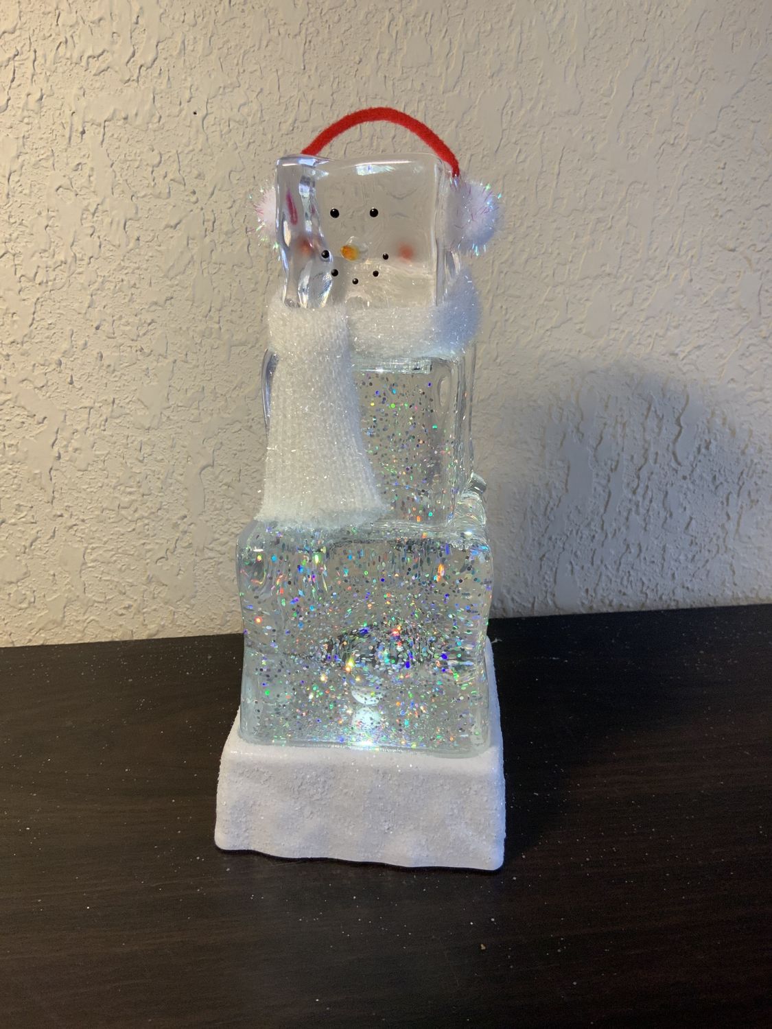 Snow Globe, Ice Cube Snowman 9" BO