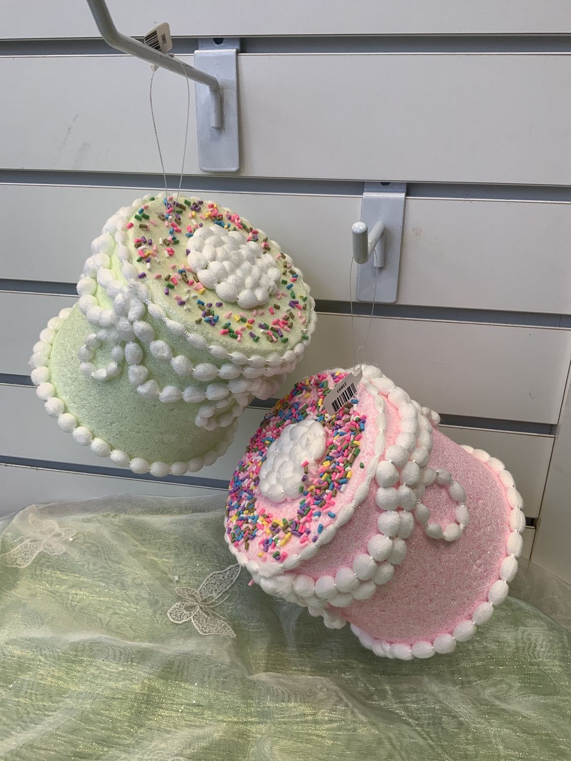 Ornament, Cake w/Candy Decor 5"