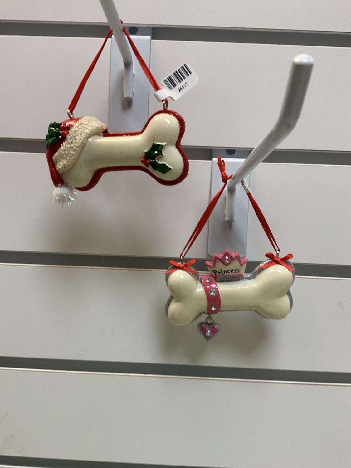 Ornament, Santa/Princess Bone 3.75"