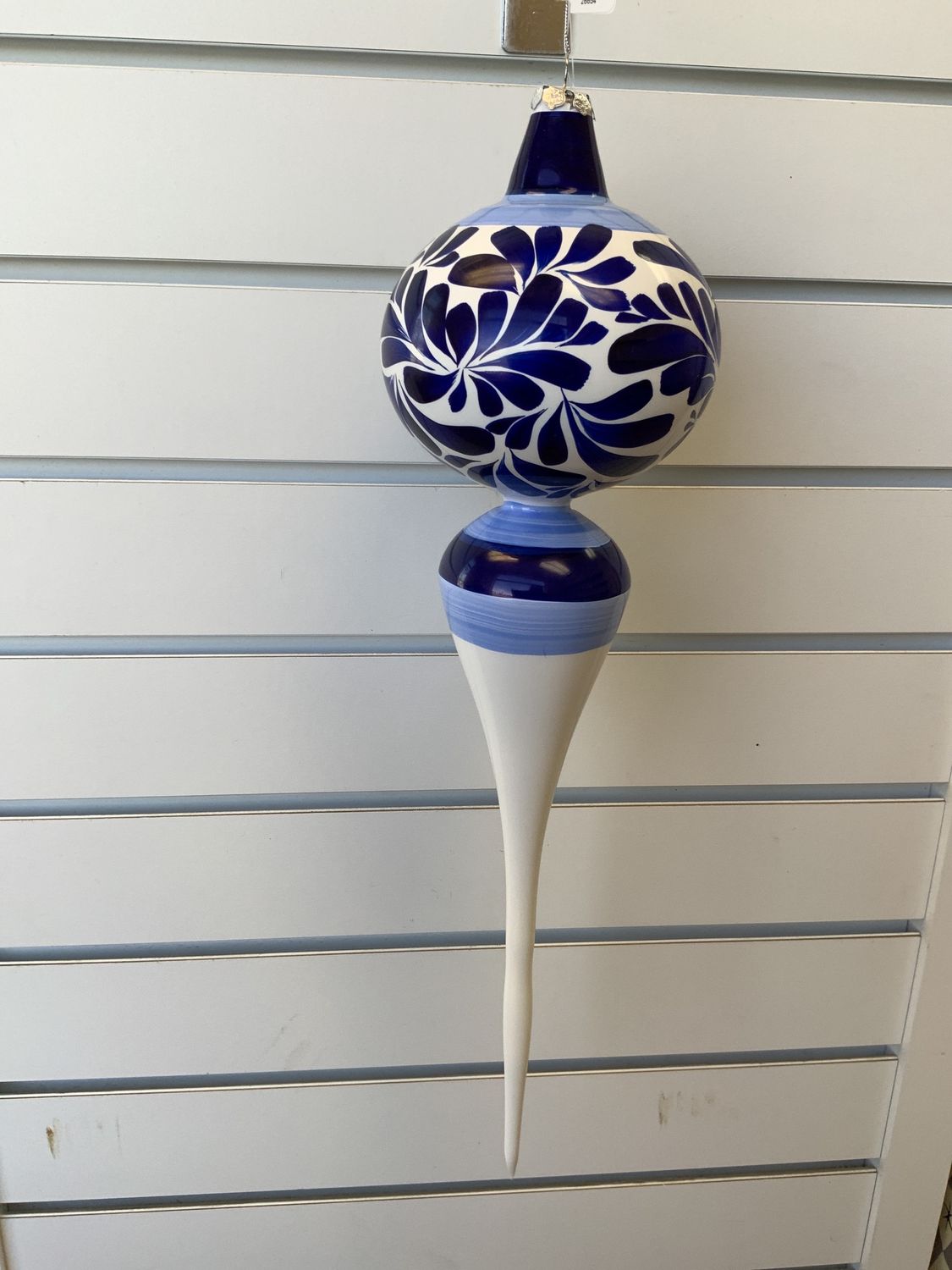 Ornament, Fan Leaf LG Blue 15"