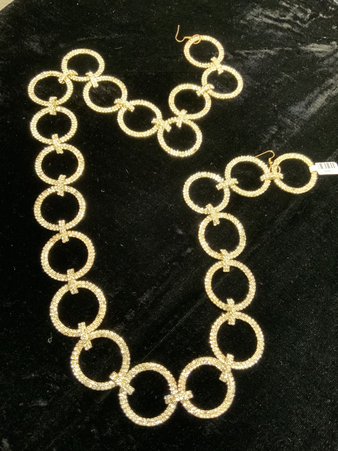 Garland, Circle Crystal 1.75" gold