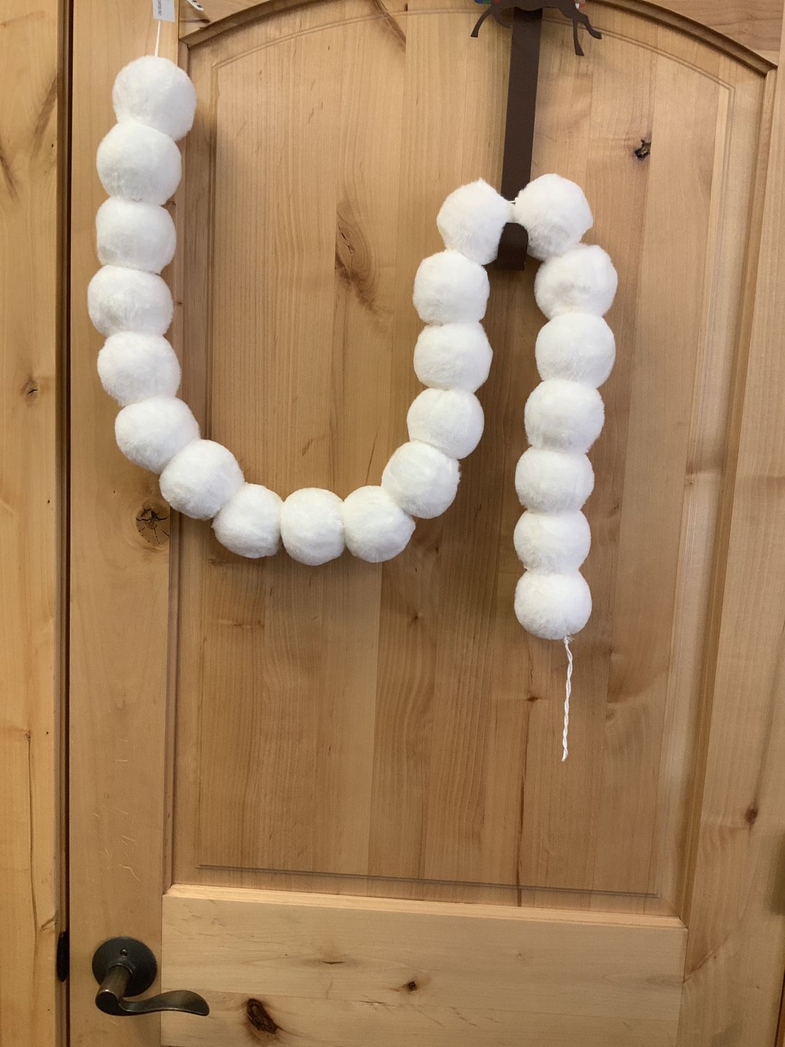 Garland, Wht Faux Fur 6'