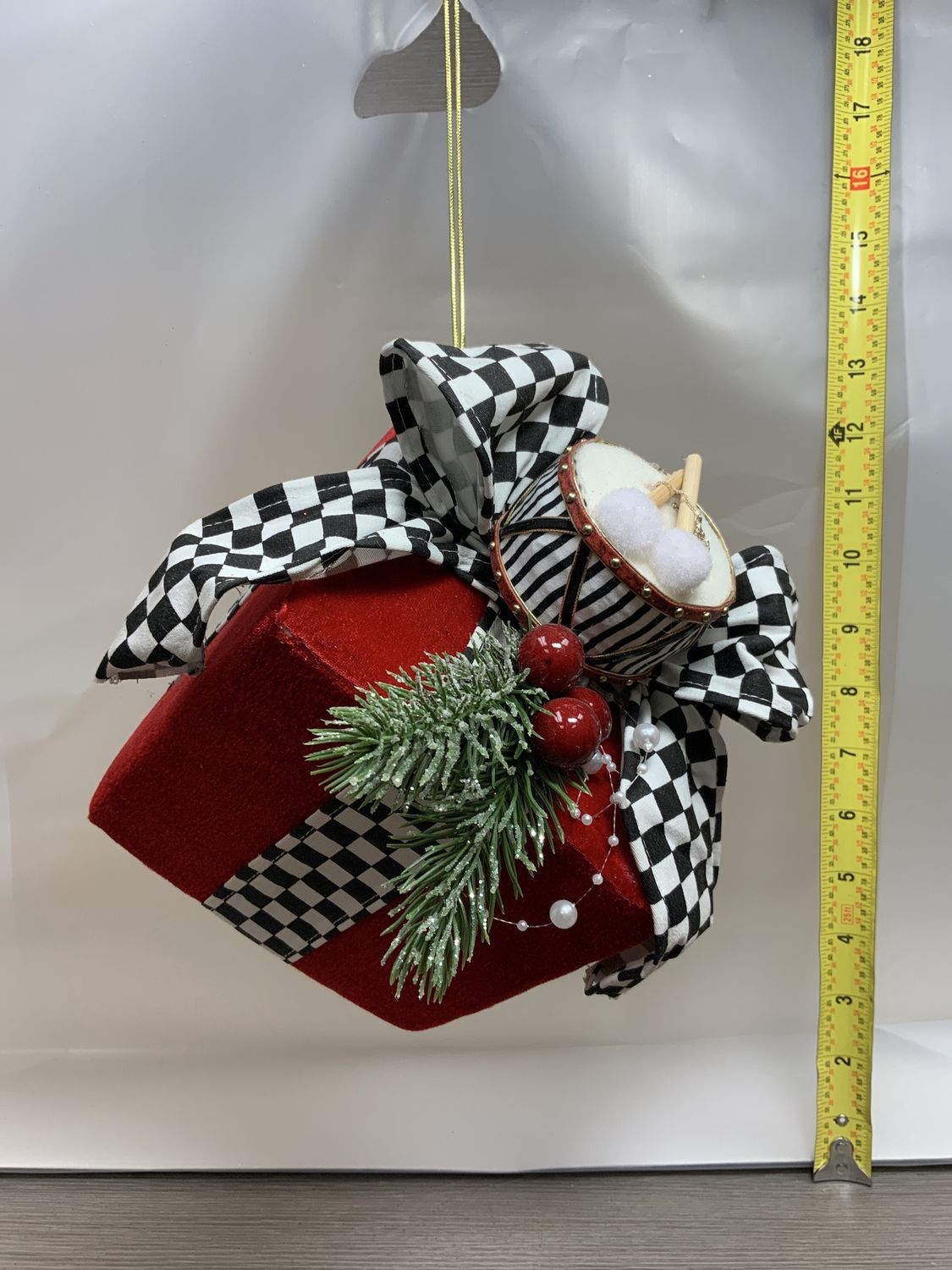 Ornament, Harlequin Package 8”