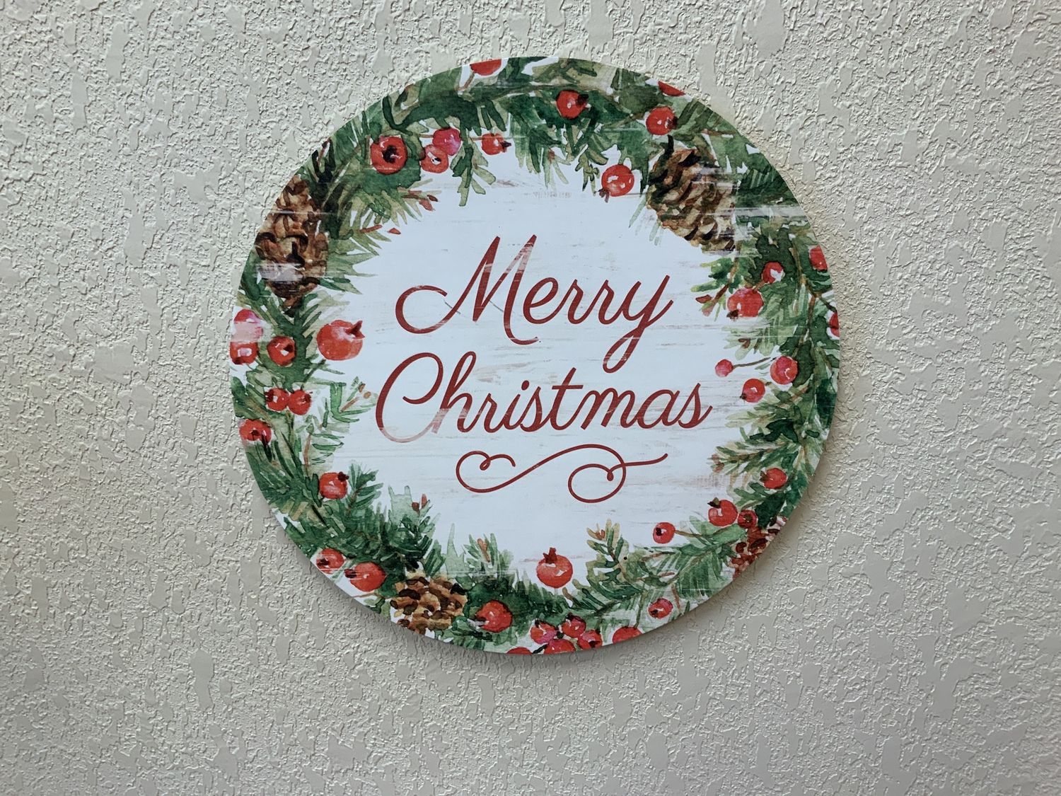 Wall Decor, Round Merry Xmas