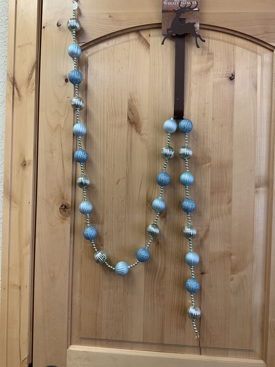 Garland, Ball Ornament 6' Baby Blue