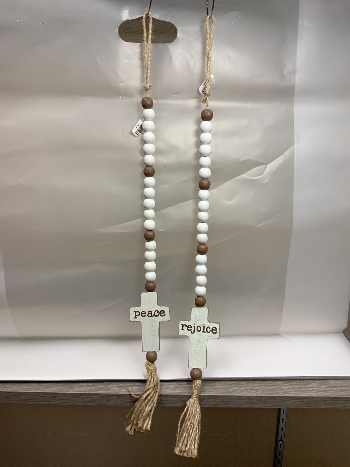 Ornament, Blessing Beads Cross Peace/Rejoic