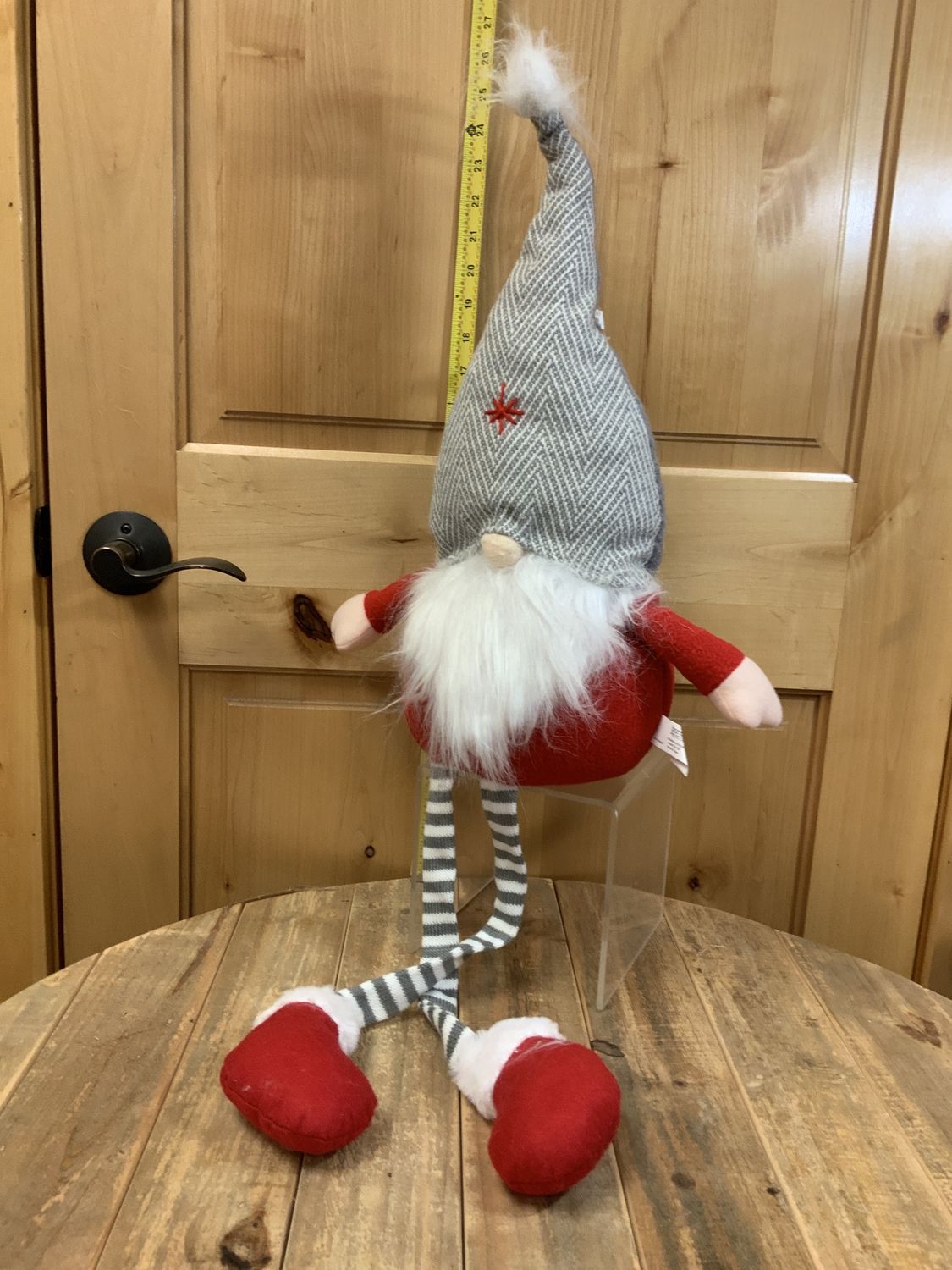 Gnome, Sitting-Grey/Red