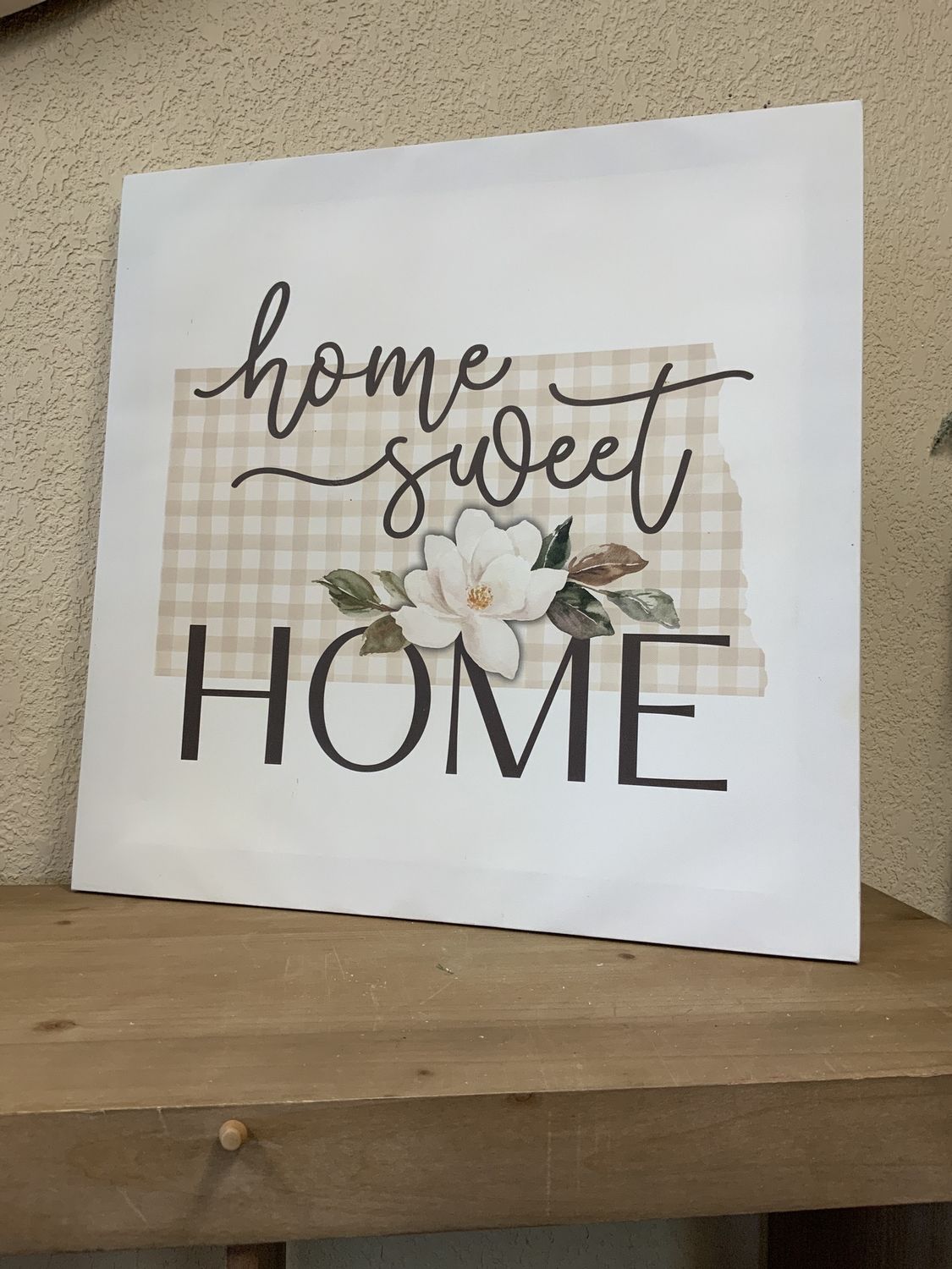 Sign, Home Sweet Hm canvas 20x20