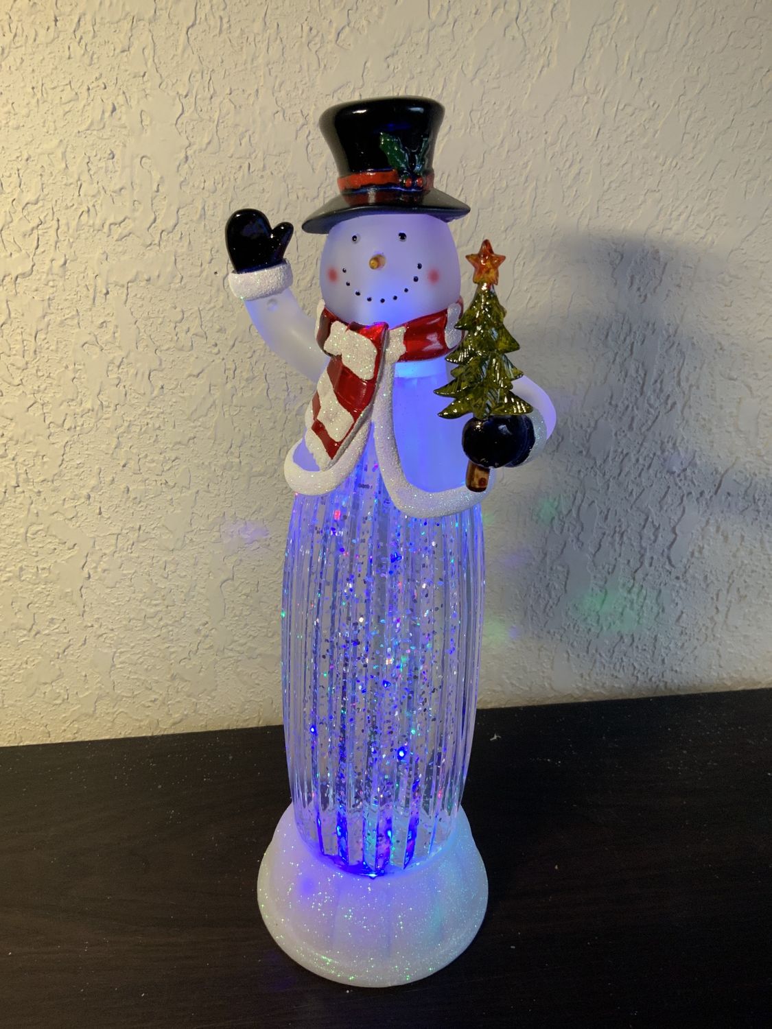 LED Snow Globe, Snowman Pleated