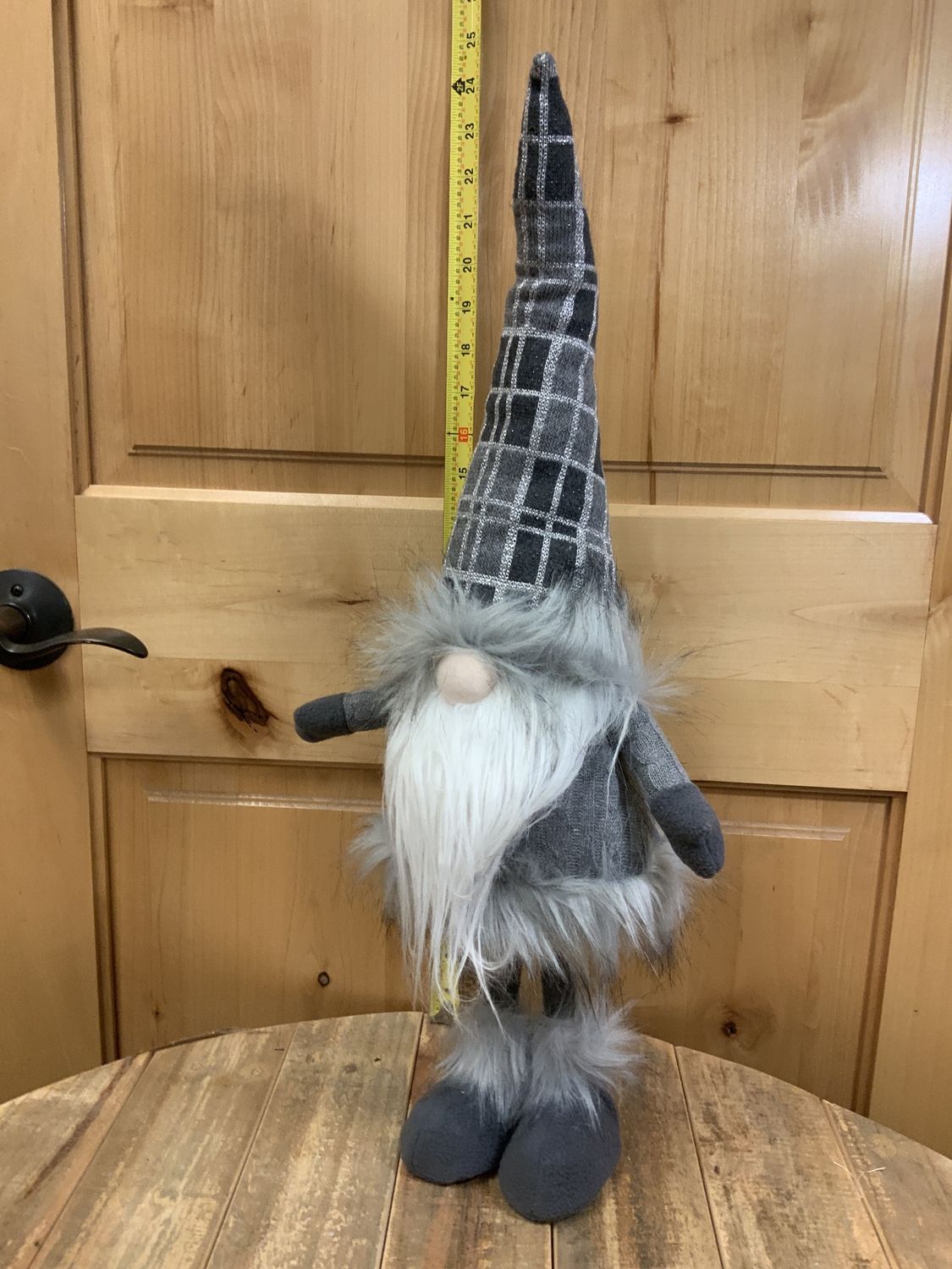 Gnome, Gray Plaid Hat