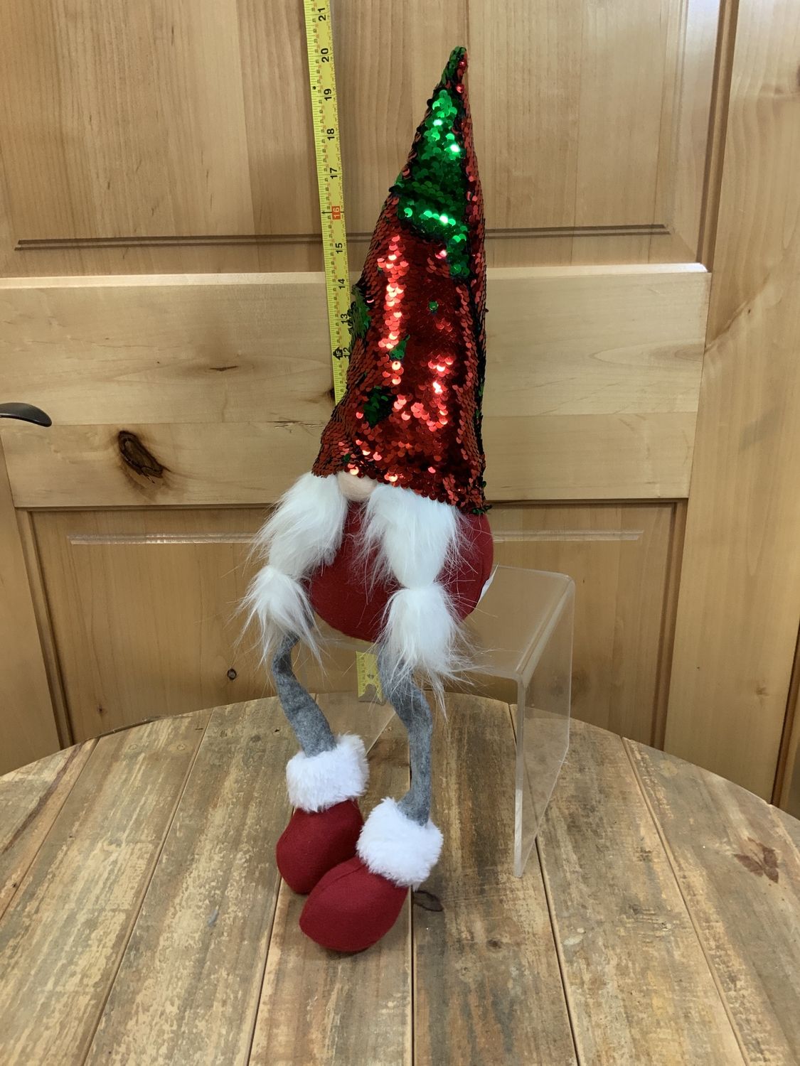 Gnome, R/G Sequin Hat dangle legs