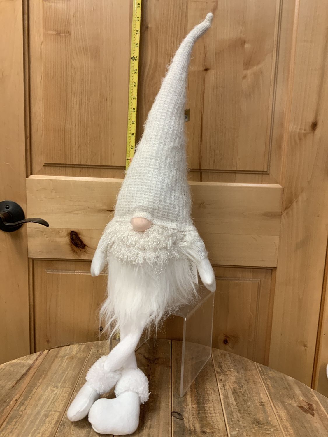 Gnome, White Plush Shelf Sitter 26" sitter