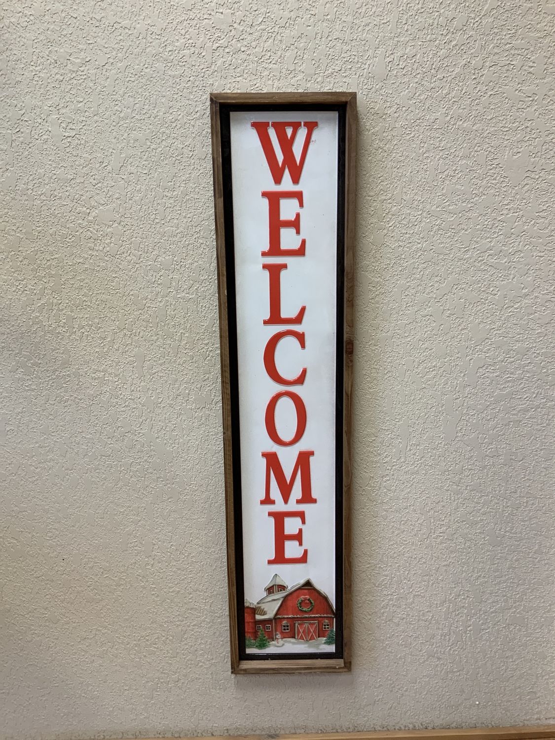 Sign, Welcome metal/Wd frm
