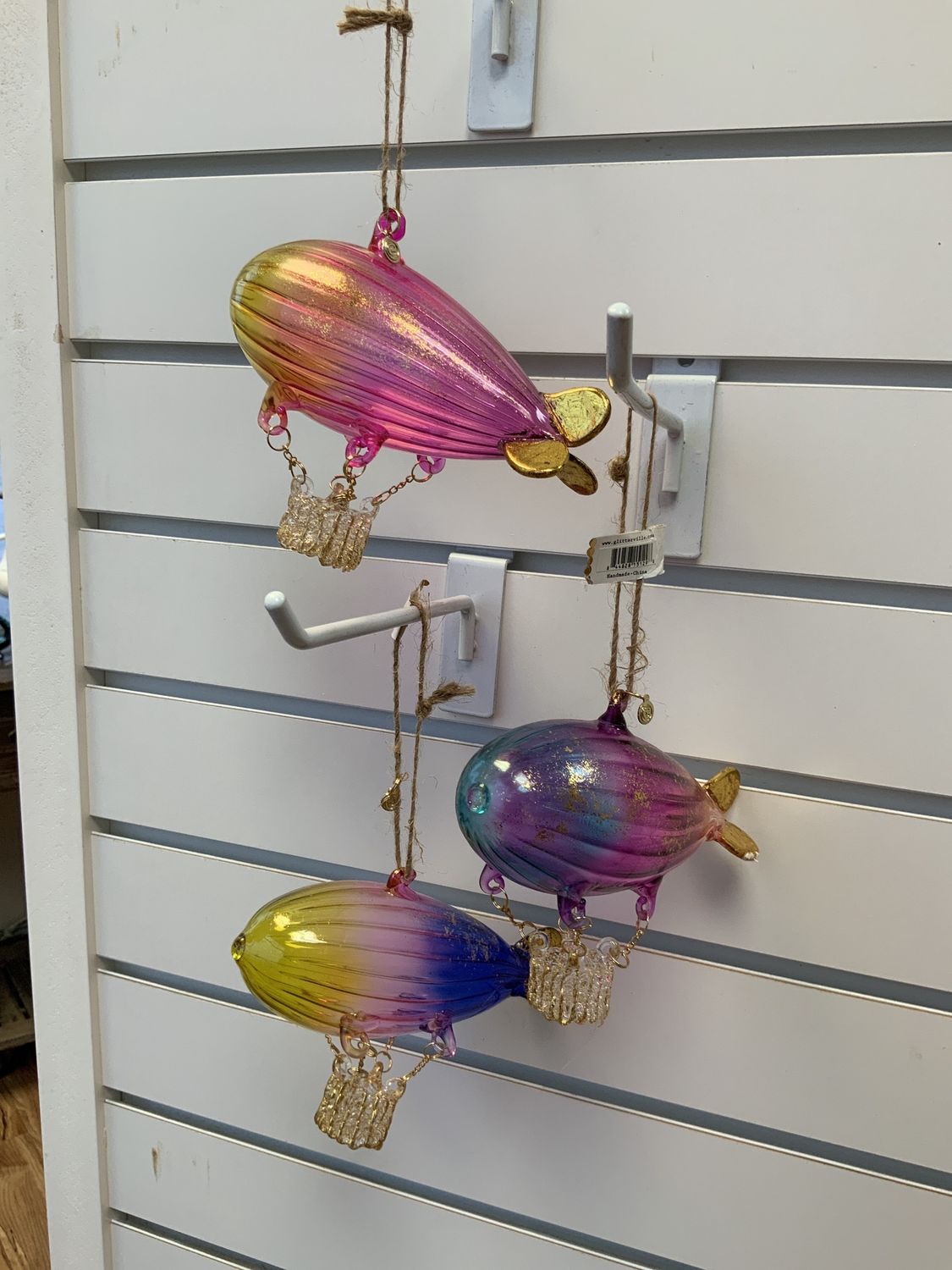 Ornament, Ombre Blimp 5.5" 3 asst.