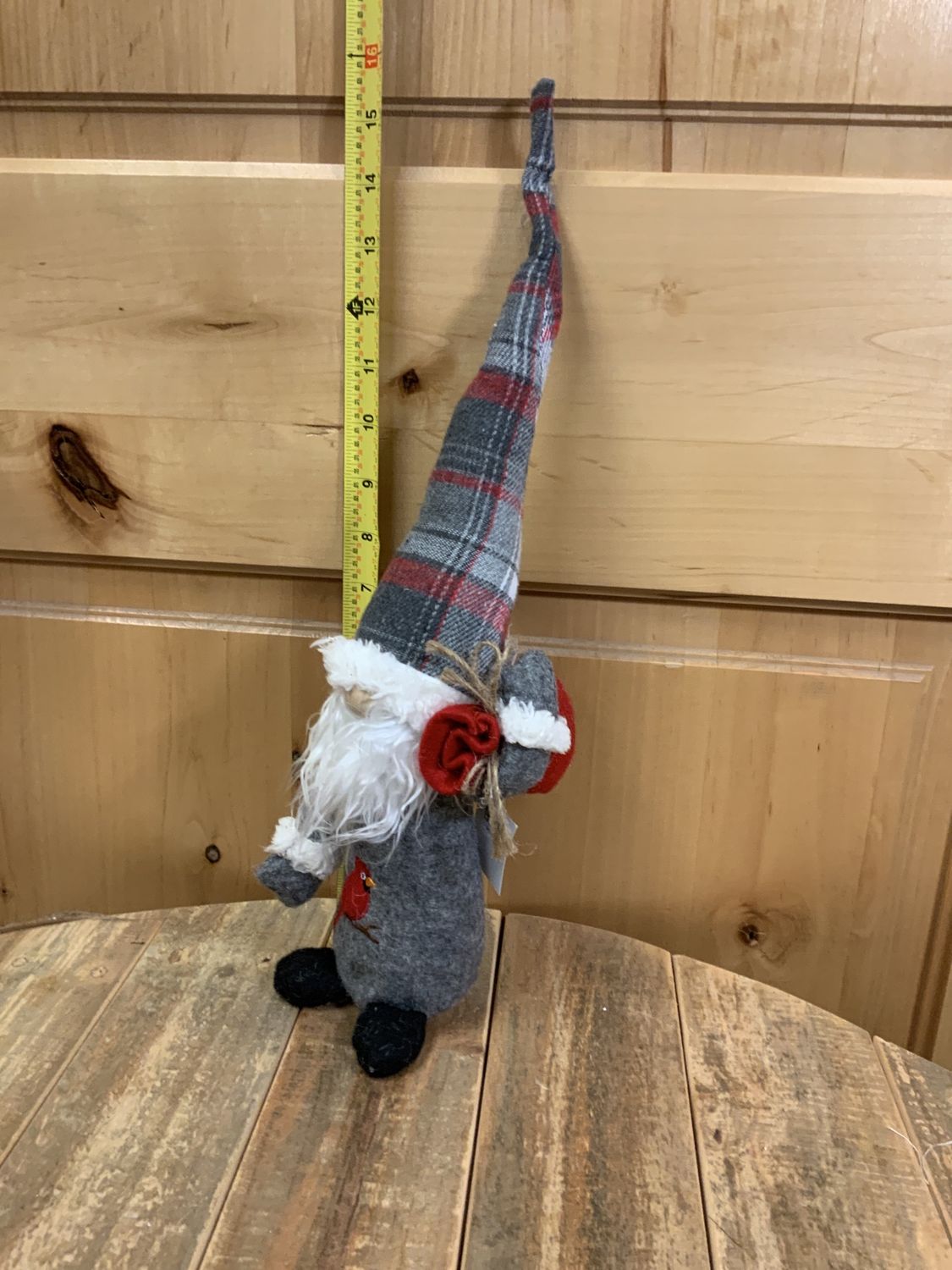 Gnome w/Cardinal &amp; Red Bag 16" 2 asst