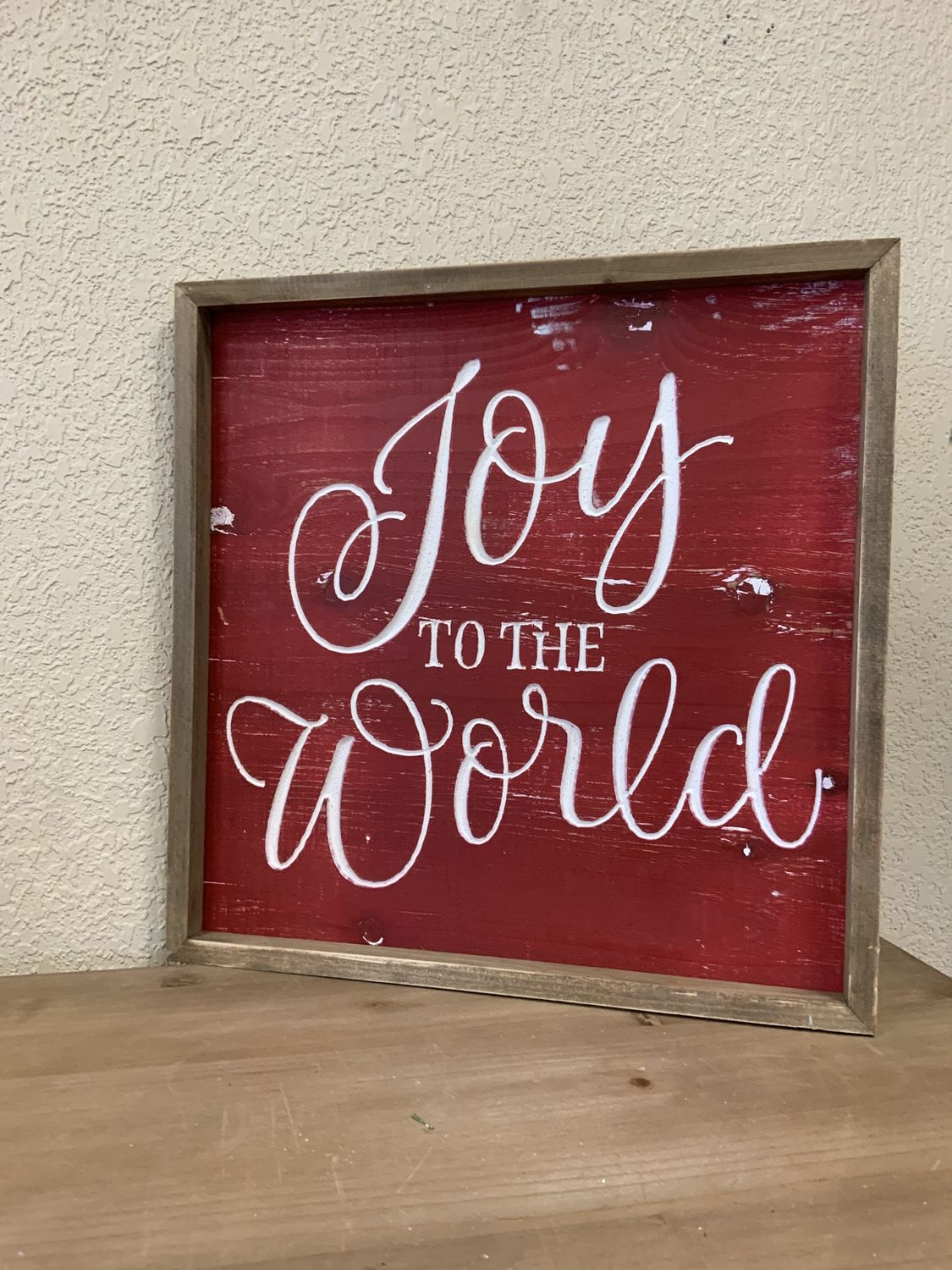 Sign, Holiday Engraved 16" Red