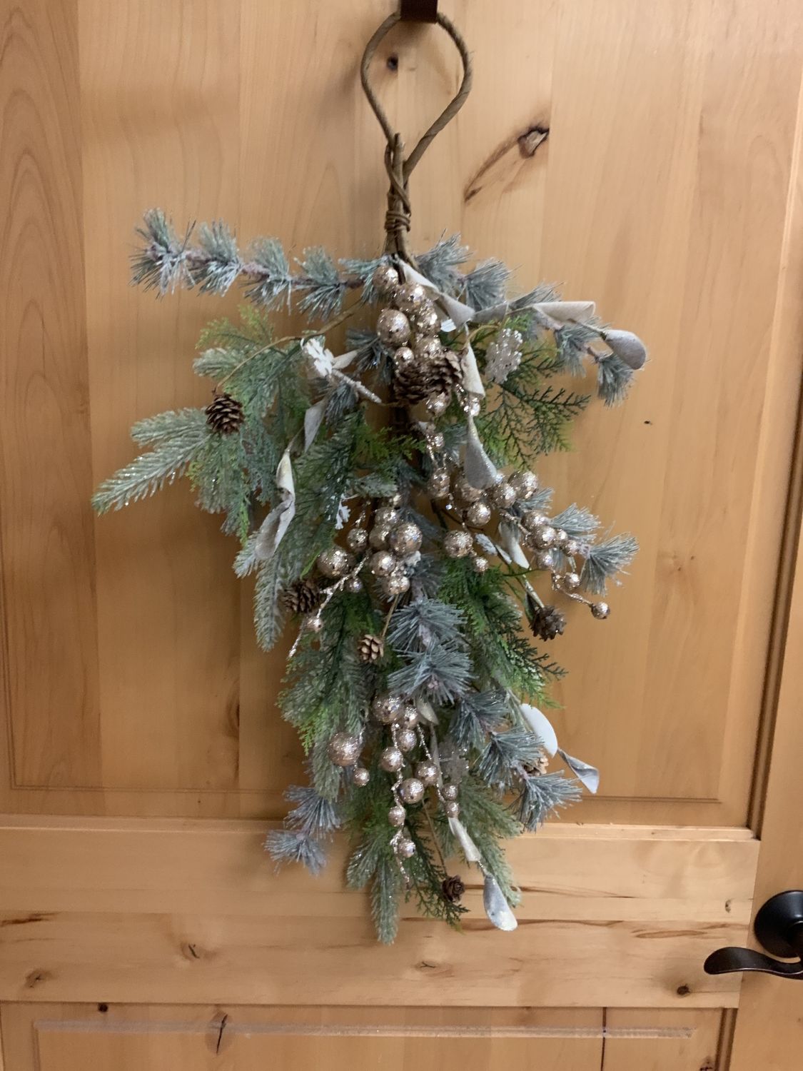 Swag, Frost Mixed Pine Glitter 30&quot;Chp/Wht