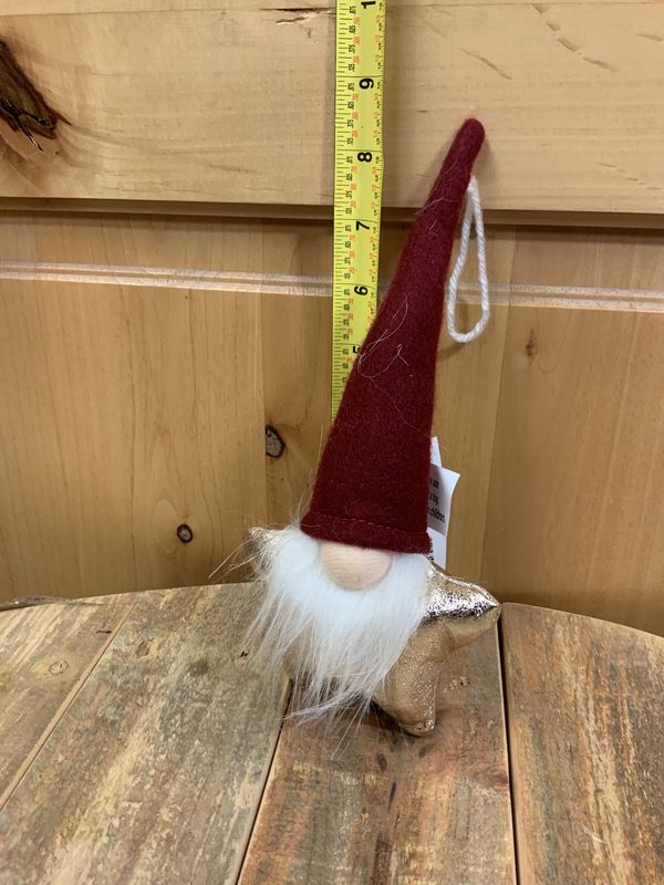 Gnome, Mini on Gold Star hanging