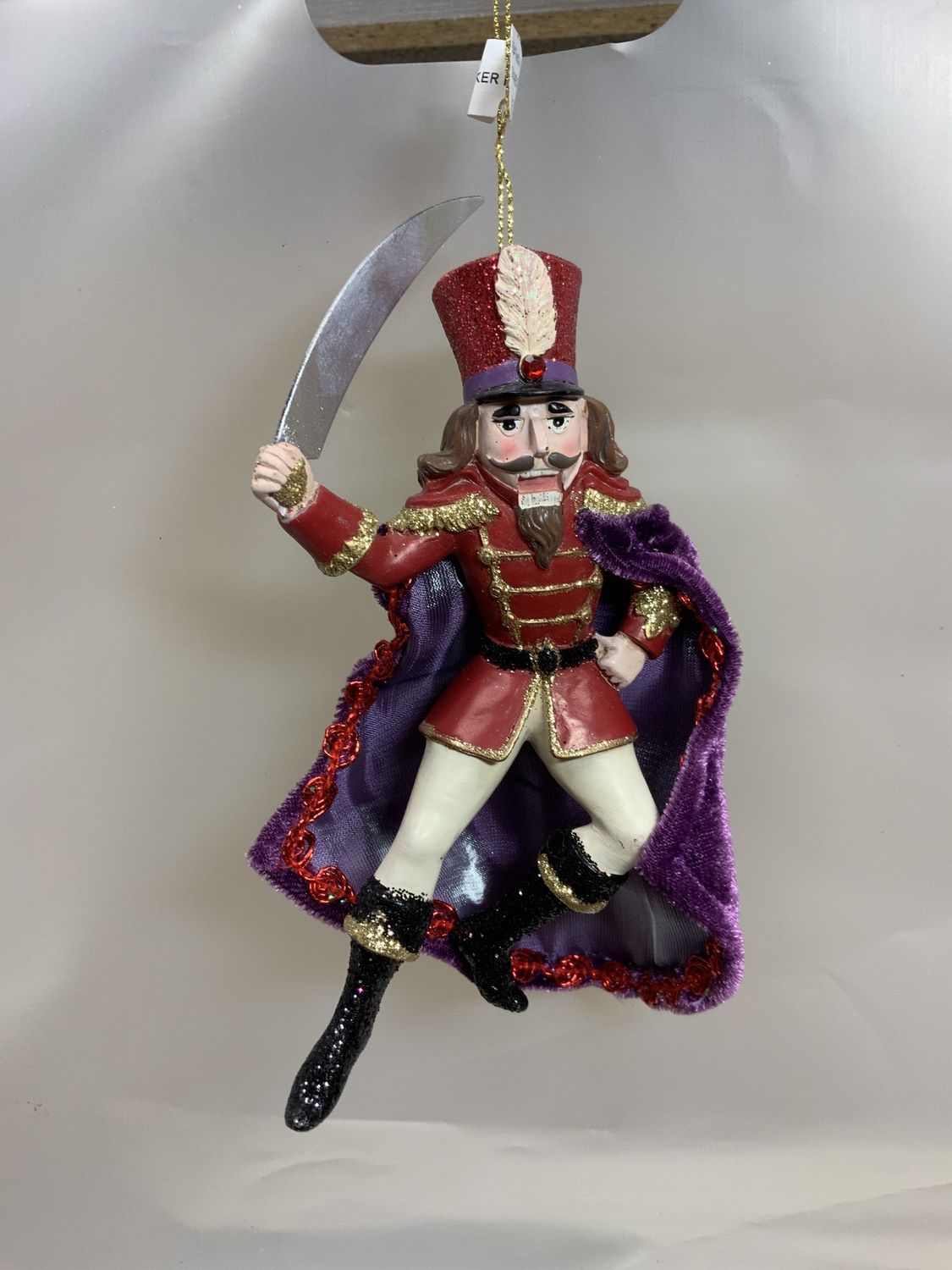 ORNAMENT. NUTCRACKER PRINCE 6.54",Red/G N