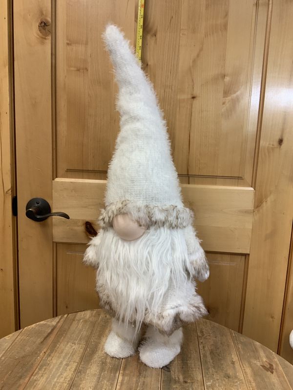 Gnome, Brwn Tip White Sweater stnd spring