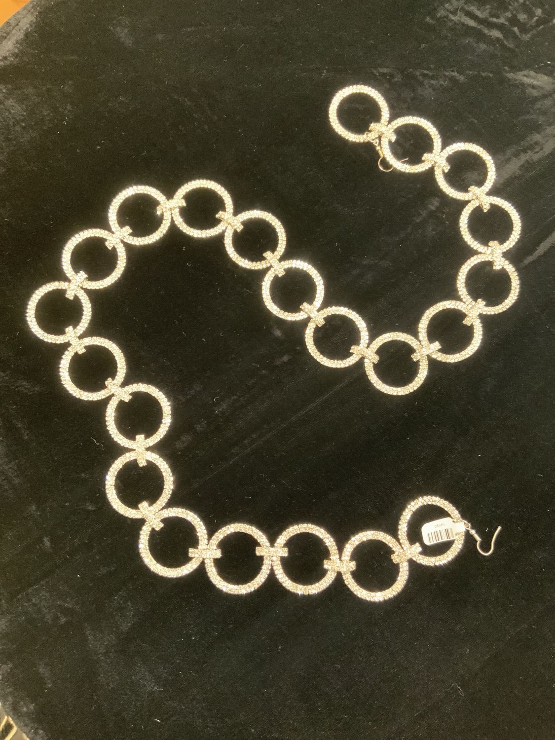 Garland, Circle Crystal 1.75" silver