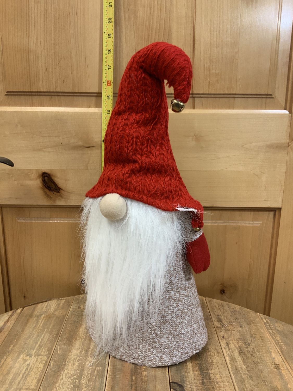 Tree Topper, Gnome/Knit 17" red/Ntrl