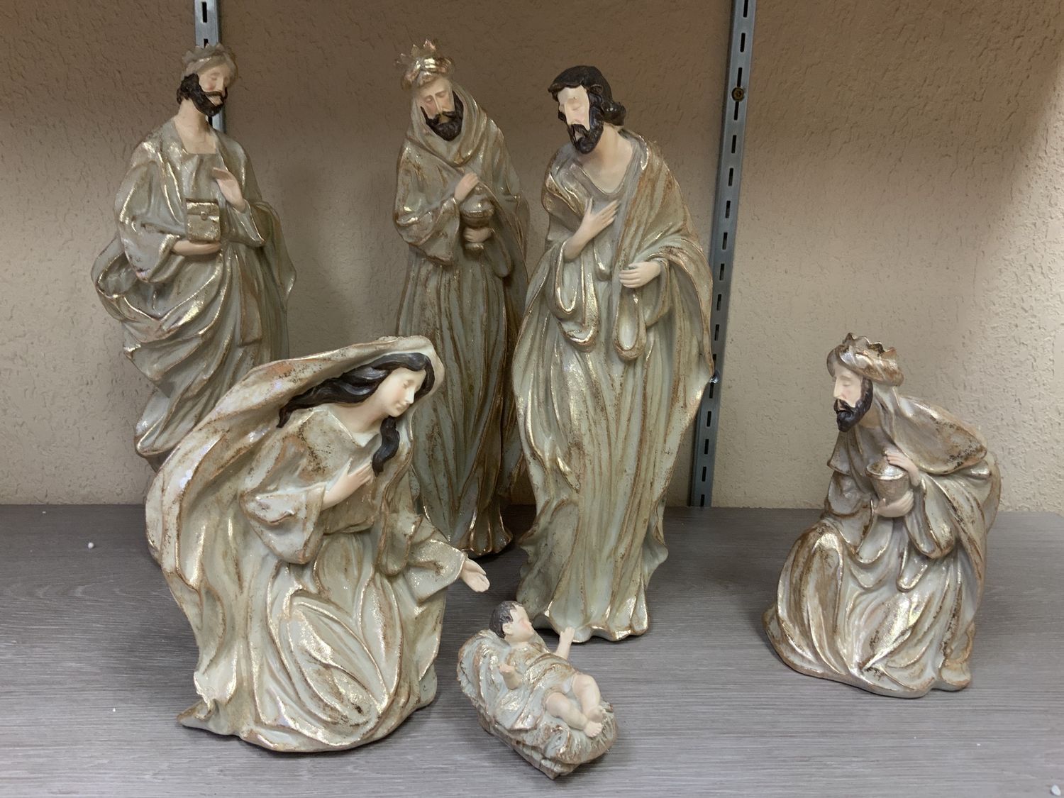 Nativity, Gold Accents Set Of 5