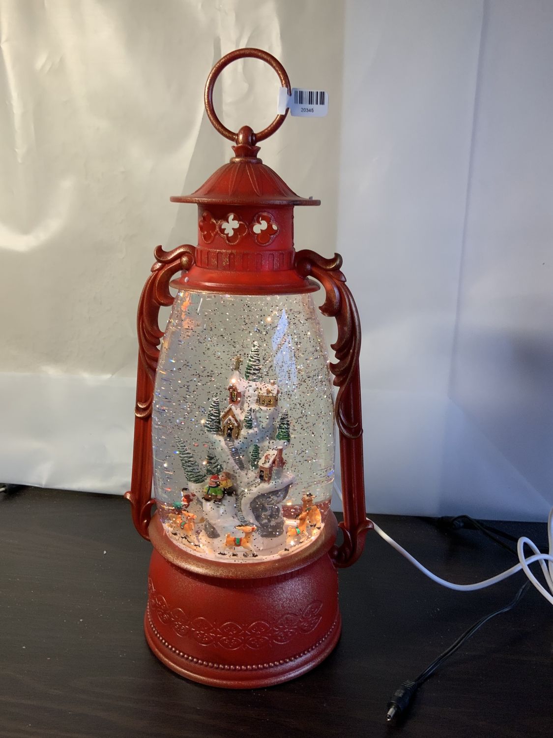 Lantern, Swirl Village LED 12"H