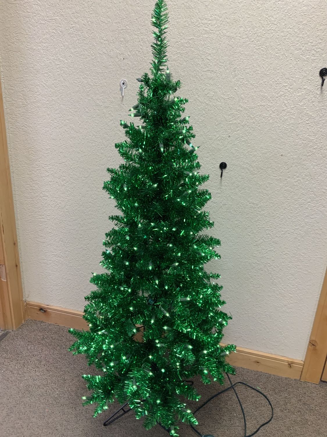 Tree, Tinsel Slim 4.5' green