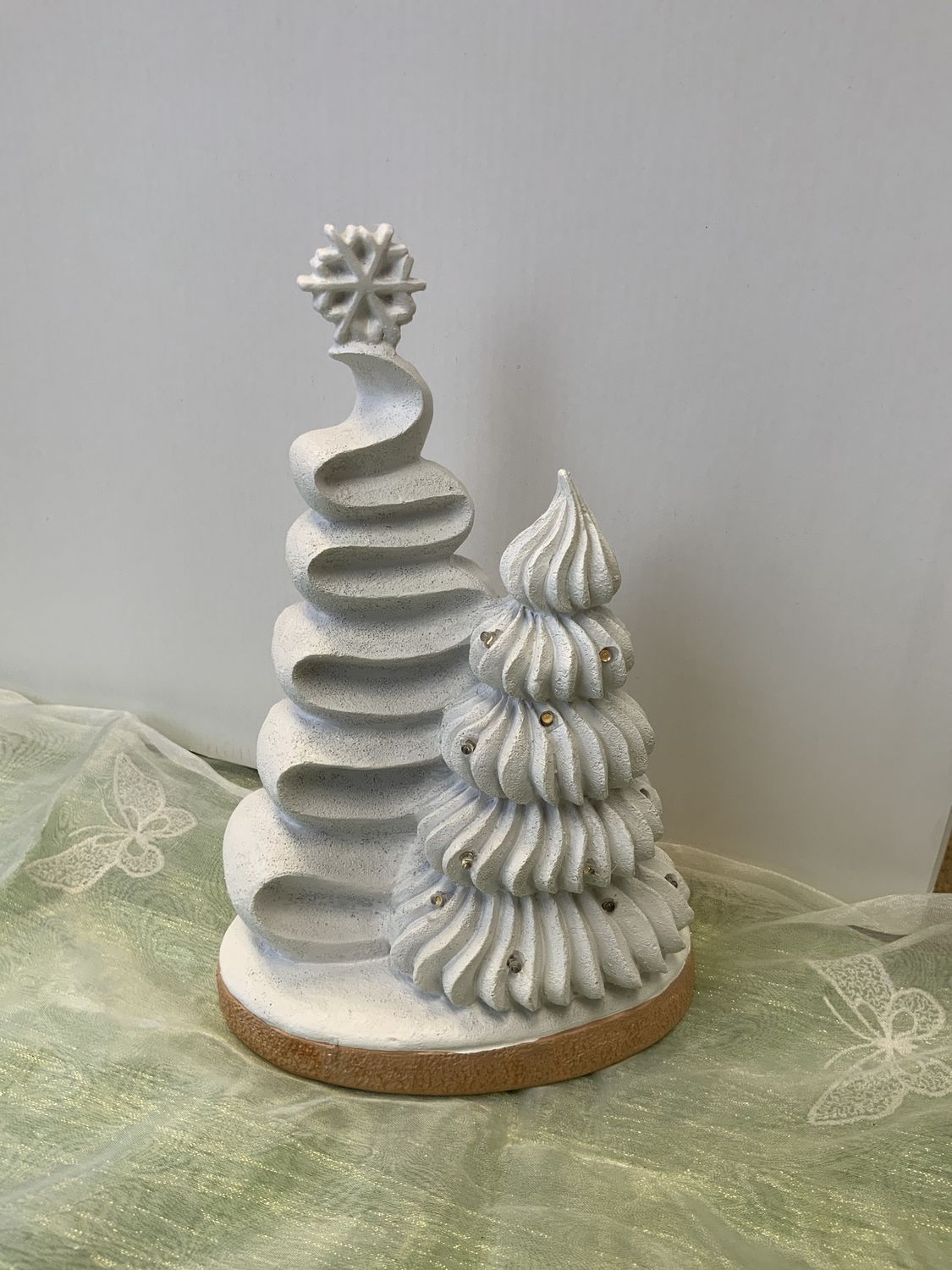 Xmas Tree, Meringue 9" LED white