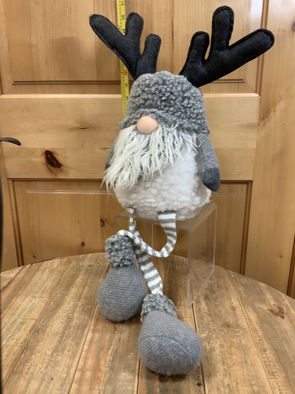 Gnome, Antler/Long Legs gray sitting
