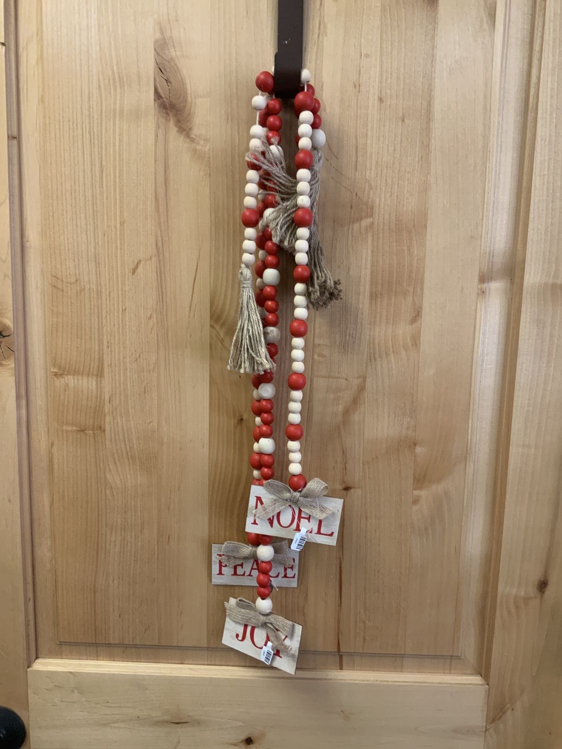 Ornament, Blessing Beads Red/Tan 3 asst w/Tag