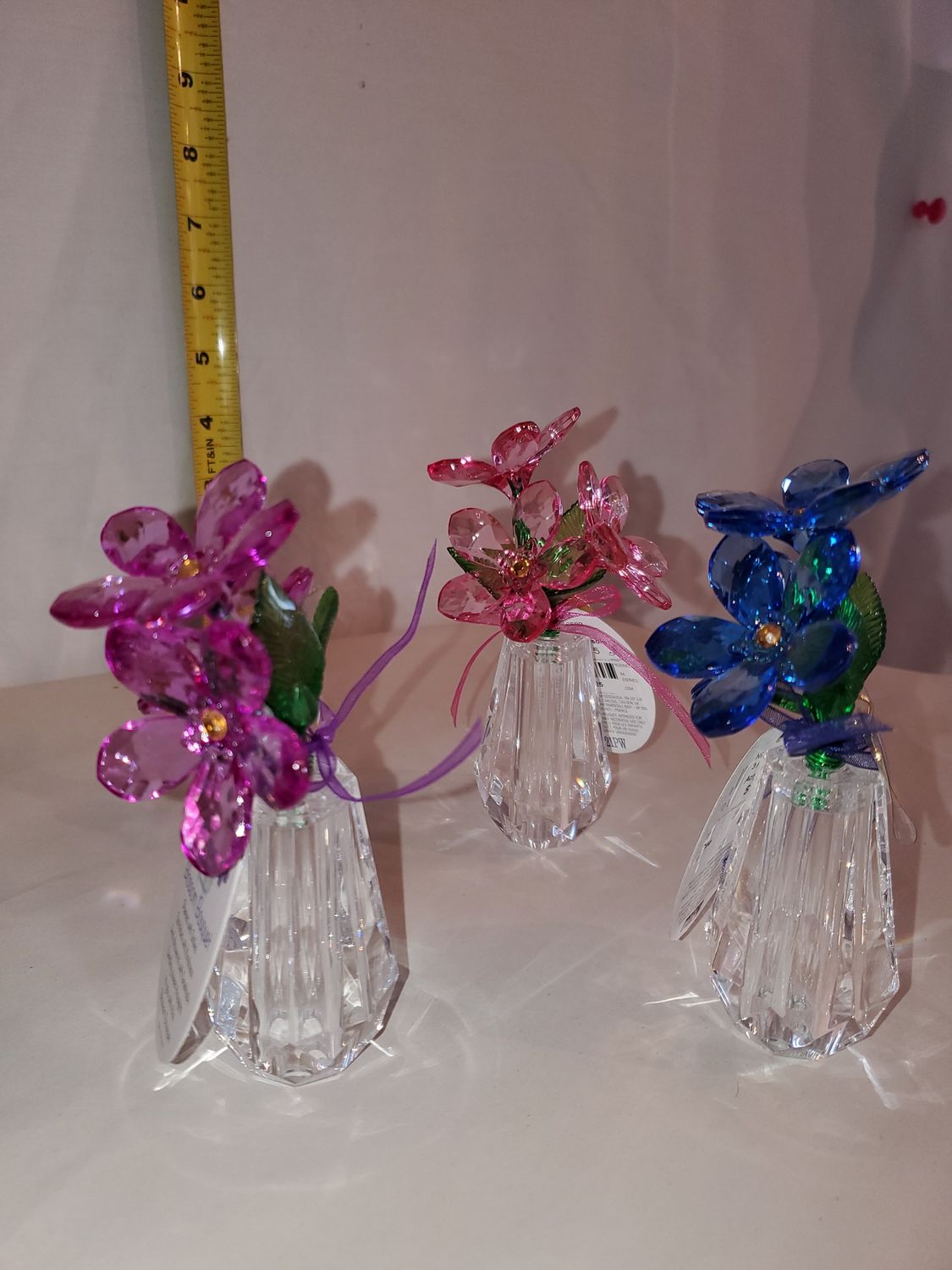 Acrylic Blossom Bouquets 3 Asst