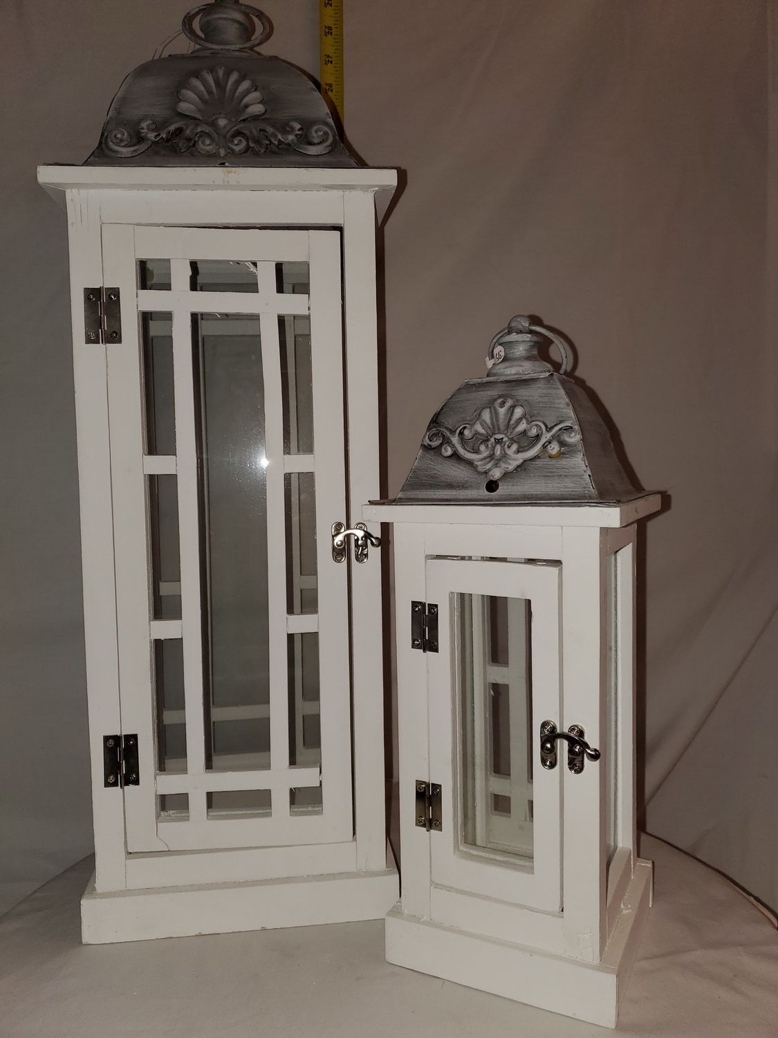 Lantern, Scroll Metal gray top
