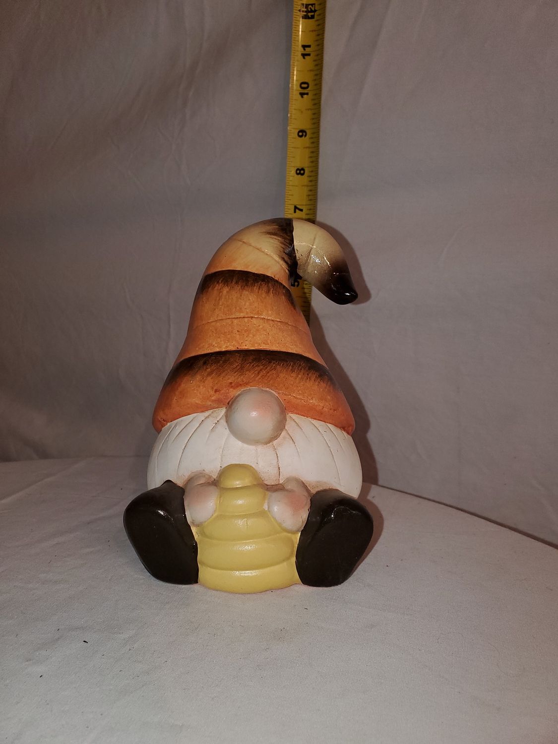 Gnome, Ceramic Bee Hive striped