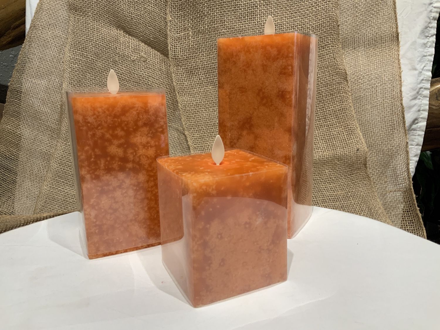 Candle, Luminara 3&quot; Sq Asst