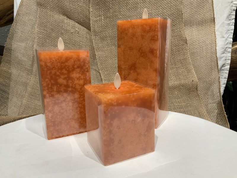 Candle, Luminara 3&quot; Sq Asst