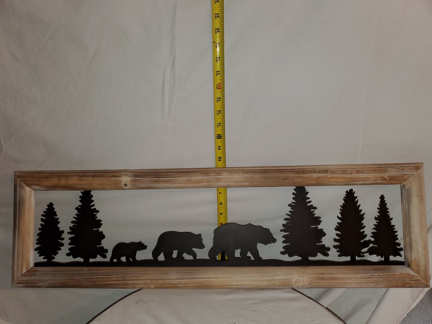 Wall Art, Metal Bear Family 34"