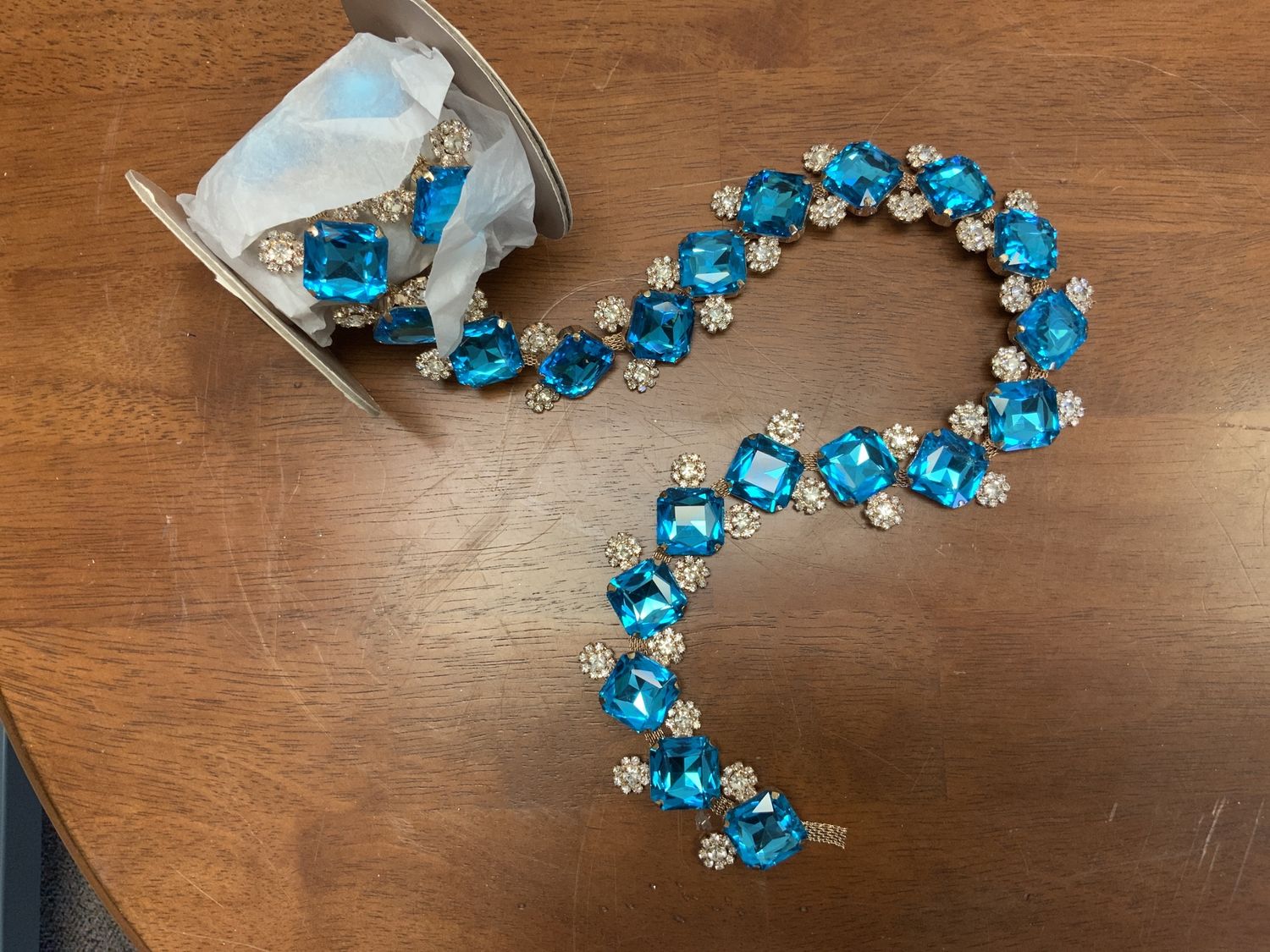 Jewels By the Yard 45" Teal