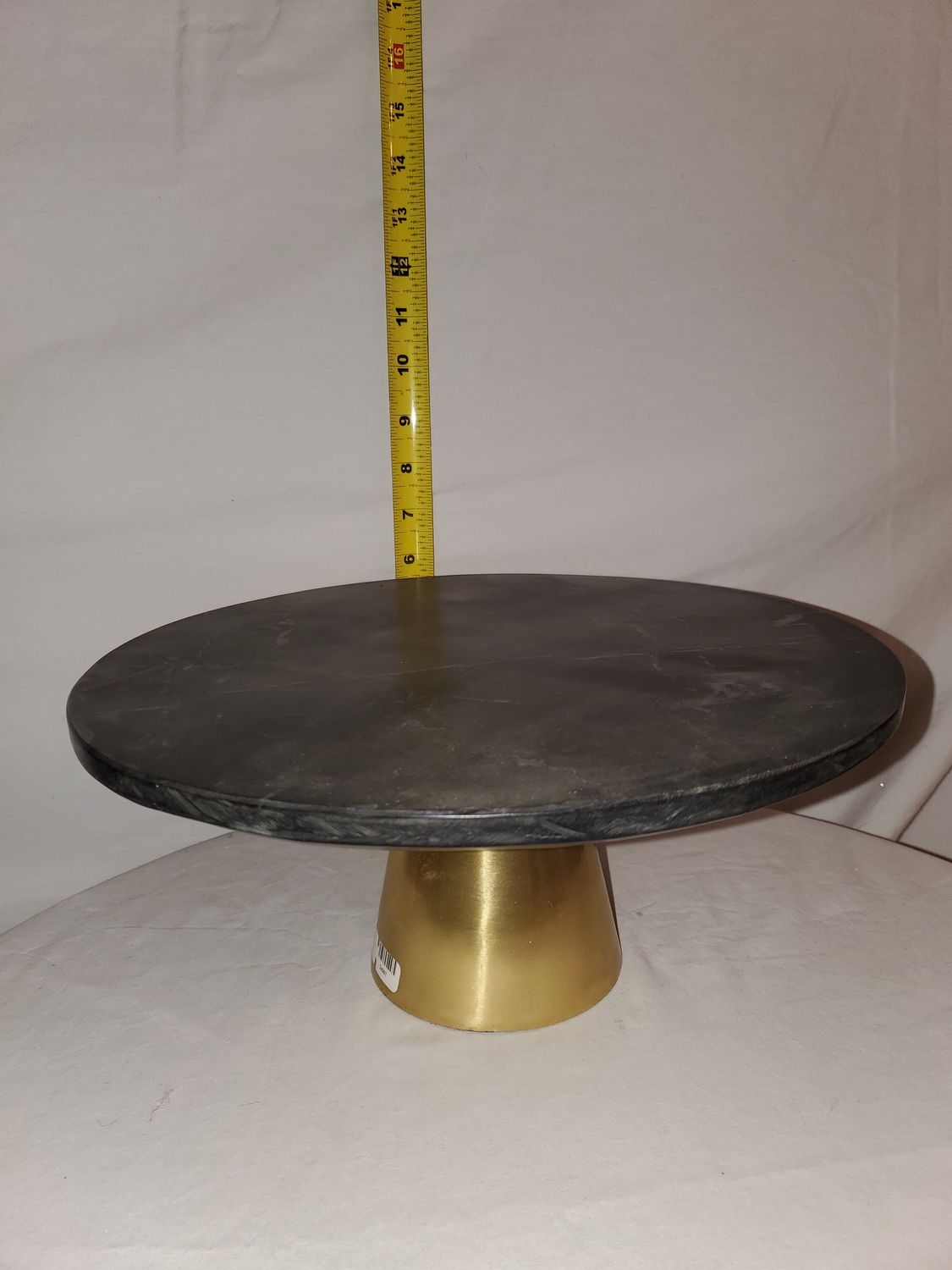 Cake Stand, Black Marble 12" large