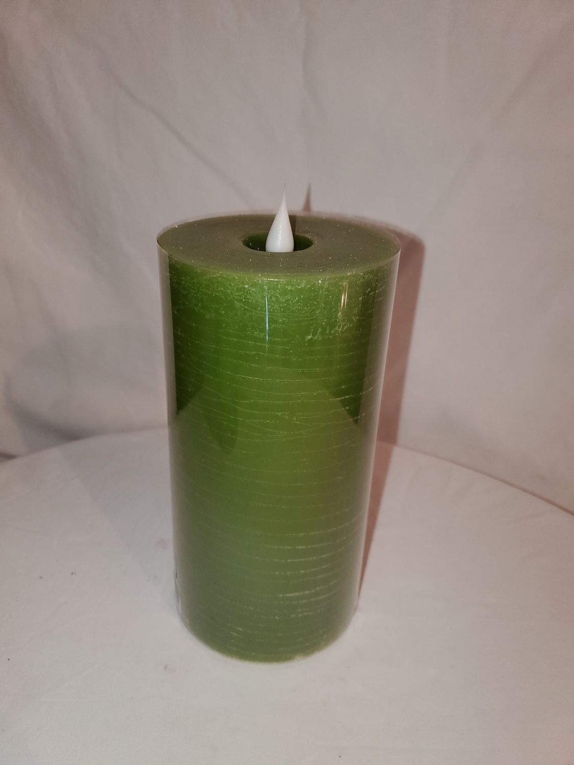 Candle, LED Green 3"x7" Green
