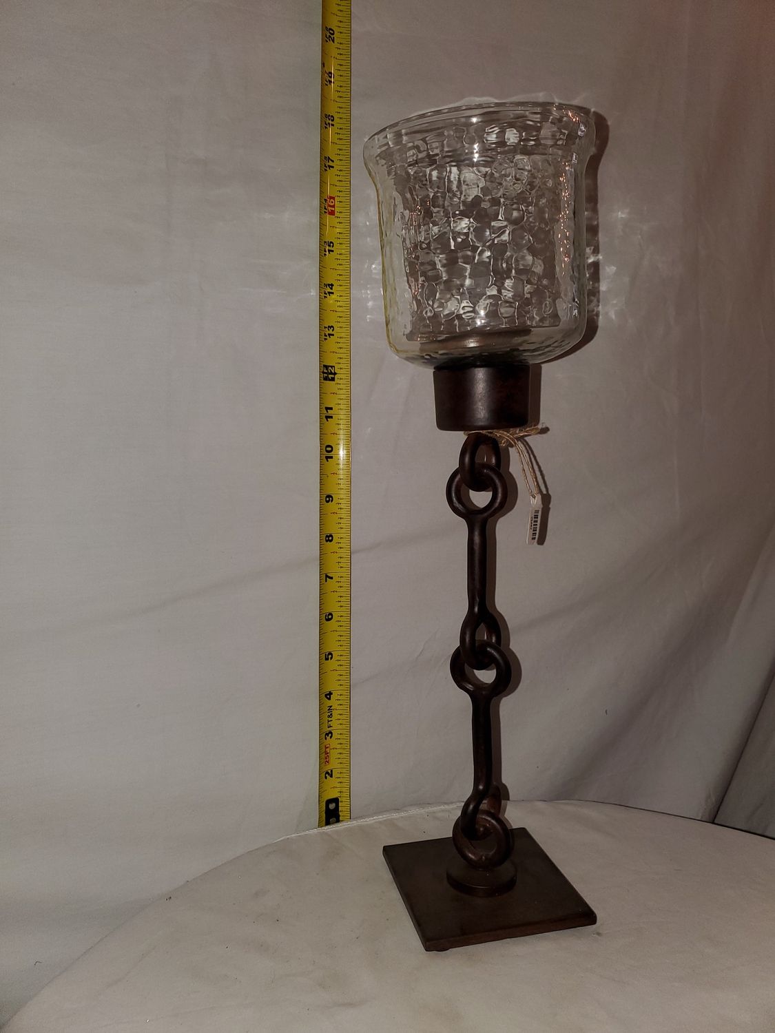 Candle Holder, Looped Iron Md BrwnMetal